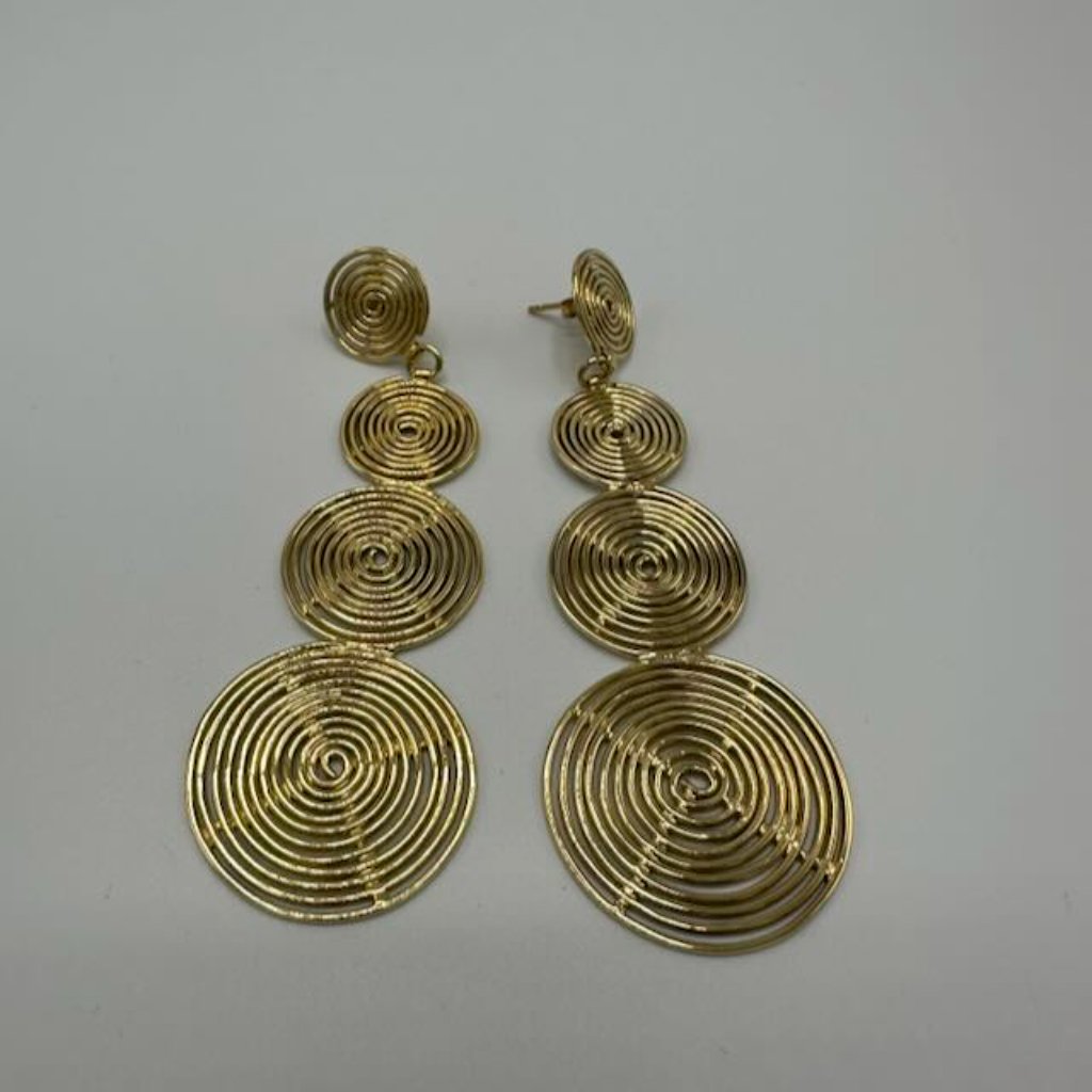 Margaret Elizabeth Bold Spiral Earrings
